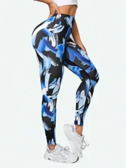 Allover Print Wideband Waist Sports Leggings -Gym Chic Wear 1689000073a79fba2ab0e14e698ee9a1afb93bc3e1 thumbnail 405x552