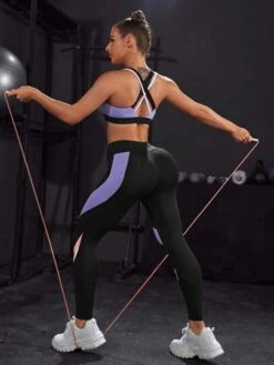 Colorblock Criss Cross Back Sports Set