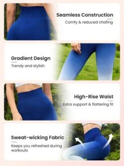 SHEIN Leisure Wide Waistband Ribbed Ombre Flare Leg Sports Pants -Gym Chic Wear 168906226944aa7b541e21d590ea589c9462f40928 thumbnail 405x552