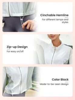 SHEIN Leisure Zip Up Drawstring Hem Sports Jacket -Gym Chic Wear 1689064393d32e20a57597600c4c0615b064bdcd49 thumbnail 405x552