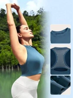 SHEIN Leisure Plus Cut Out Back Sports Bra -Gym Chic Wear 16890645018daf9d2c4441ea6092349976a45c6e40 thumbnail 405x552