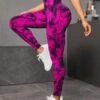 Tie Dye Wideband Waist Sports Leggings