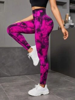 Tie Dye Wideband Waist Sports Leggings