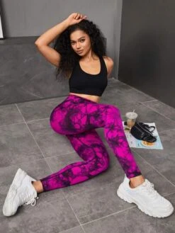 Tie Dye Wideband Waist Sports Leggings -Gym Chic Wear 168907972867a4a6d521efed1f004d5a12d773e40f thumbnail 405x552