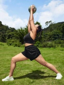 SHEIN Leisure Plus Ruched Drawstring Side Sports Shorts -Gym Chic Wear 1689128330ccaca8828b0d6fdb7c8114eb456ccb3c thumbnail 405x552