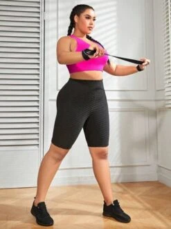 Plus Medium Support Racer Back Sports Bra -Gym Chic Wear 16891395328c8a02a54e4aec748d58924c96807779 thumbnail 405x552