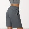 Women's Yoga Pleated Straight Leg Drawstring Shorts