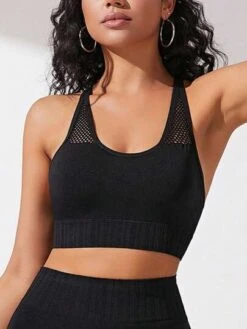 Women's Criss Cross Sports Bra With Beautiful Back -Gym Chic Wear 16891495460d84a6f385cf7b6bd84f732a9404ab49 thumbnail 405x552