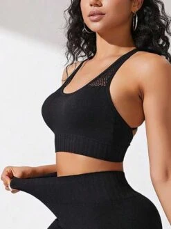 Women's Criss Cross Sports Bra With Beautiful Back -Gym Chic Wear 1689149546921553ff4b93788eea066296d93a2a6a thumbnail 405x552