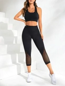 Wide Waistband Hollow Out Sports Set -Gym Chic Wear 1689217202c9fdb7089d3107f4c82656cac83814ac thumbnail 405x552