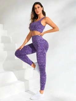 Allover Print Cut Out Seamless Sports Set -Gym Chic Wear 16892340496ddb4197b53806b19692dbcd1c137479 thumbnail 405x552