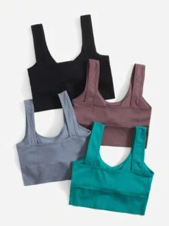 4pcs Seamless High Stretch Sports Bra