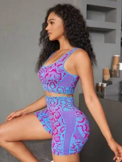Snakeskin Print Sports Set -Gym Chic Wear 168925382000b16eda9346ea40a61d3c3fc14c8fde thumbnail 405x552
