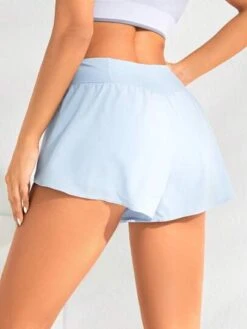 Ruched Waist Sports Shorts
