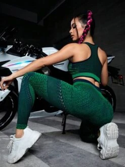 Polka Dot Print Wide Waistband Sports Set -Gym Chic Wear 1689301736249588f724a8b41154c3b7a96b24527f thumbnail 405x552