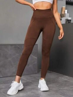 Seamless Wide Waistband Sports Leggings -Gym Chic Wear 168931169821a57f8a34567566f6023ef464f3f2bd thumbnail 405x552