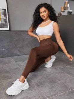 Seamless Wide Waistband Sports Leggings -Gym Chic Wear 16893117038e5c9b5b9bbe8b883da604e1d5438563 thumbnail 405x552