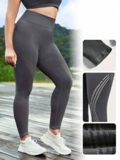 SHEIN Leisure Plus Seamless High Stretch Hollow Out Wideband Waist Sports Leggings -Gym Chic Wear 1689319188f0b4d1edcdcf0650fe4ba5bf6c0c2a2a thumbnail 405x552