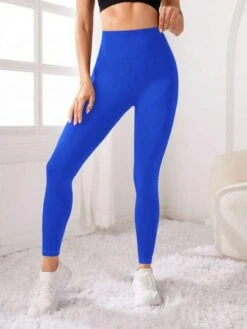 Solid Tummy Control Seamless Sports Leggings -Gym Chic Wear 16893223075dd3c8bbe5995008166873e81add4966 thumbnail 405x552