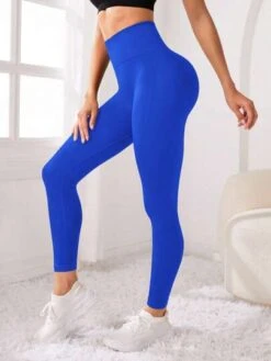 Solid Tummy Control Seamless Sports Leggings -Gym Chic Wear 1689322309171dcb3165c221126e3c9e6f3b633f91 thumbnail 405x552