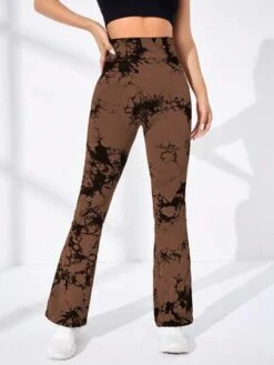 Tie Dye Wideband Waist Flare Leg Sports Pants -Gym Chic Wear 16893223396ab668280b9b43ee31dddc0332cc4b93 thumbnail 405x552