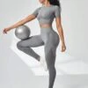 Seamless High Stretch Sports Tee & Leggings -Gym Chic Wear 1689322802ae159b06f70970cfcee78c9741fed134 thumbnail 405x552