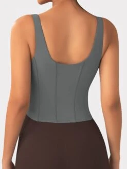 VUTRU Women's Fashion Boned Corset Sports Bra With Chest Pad -Gym Chic Wear 1689392560c776f73e8da05b6626f1d746cd38280f thumbnail 405x552