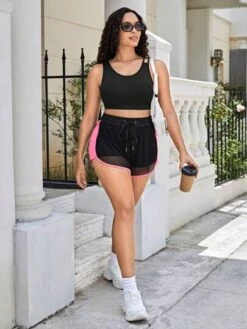 Plus Crisscross Backless Sports Bra -Gym Chic Wear 1689417748b074a13e4b84db6865b00dce1f8dfb4f thumbnail 405x552