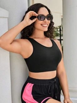 Plus Crisscross Backless Sports Bra -Gym Chic Wear 1689417751a530ca5ba222fa8981fa434809eac0c8 thumbnail 405x552