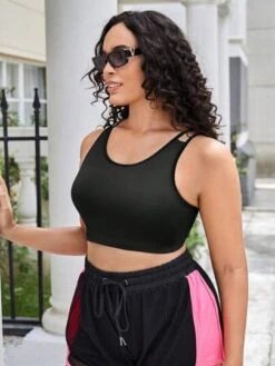 Plus Crisscross Backless Sports Bra -Gym Chic Wear 1689417754867ff7288b99fb1d65a70e5b2a964241 thumbnail 405x552