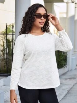 Plus Solid Raglan Sleeve Sports Tee -Gym Chic Wear 1689417898fd3d44187ddb28a2e131c014847f4dec thumbnail 405x552