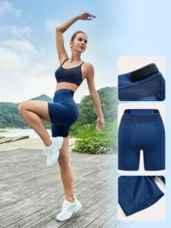 SHEIN Leisure Wideband Waist Sports Shorts With Phone Pocket -Gym Chic Wear 1689563454894b096043bd4db3bf8537407178dd1b thumbnail 405x552