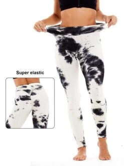 Honeycomb Textured Women's Tie Dye Women's Yoga Leggings -Gym Chic Wear 1689573654c02e8a5a3e80cdc9d704510b1d2519e8 thumbnail 405x552