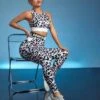 SHEIN Leopard Print Letter Tape Panel Sports Set -Gym Chic Wear 16896499173dd599613e2b4c13a0f737a188f38e9d thumbnail 405x552