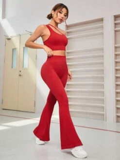 One Shoulder Cut Out Seamless Sports Set -Gym Chic Wear 1689754481a26d15dffb065bc935ccda47d660c748 thumbnail 405x552