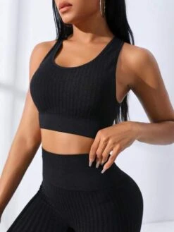 Crisscross Back Sports Set -Gym Chic Wear 168984011758257112b648e5ade5fccd22851a750e thumbnail 405x552