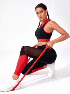 Colorblock Contrast Mesh Sports Set -Gym Chic Wear 168984496531ffcff33219d5eed33d909b25b3e38b thumbnail 405x552