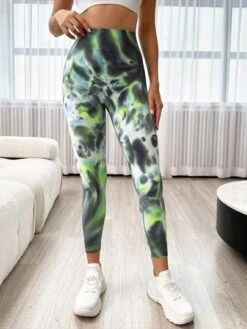 Tie Dye Wideband Waist Sports Leggings -Gym Chic Wear 1689846146a0c3c92886569cab16bc1ed54f7cca31 thumbnail 405x552