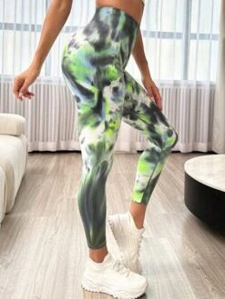 Tie Dye Wideband Waist Sports Leggings -Gym Chic Wear 1689846148a493159cb28db79e6e4db875b41337ed thumbnail 405x552