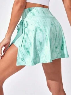 Tie Dye Knot Side Sports Skort