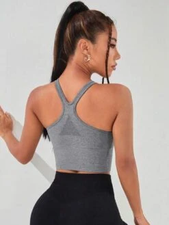 Seamless High Stretch Racer Back Sports Tank Top