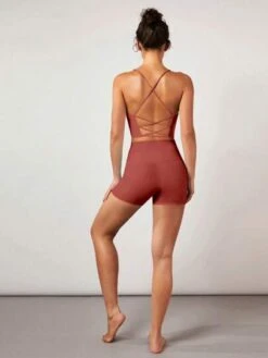 GLOWMODE FeatherFit™ Crisscross Back Sports Bra -Gym Chic Wear 1689849638c123593bc6d1aba7957d79400f92a642 thumbnail 405x552