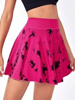 Tie Dye Wideband Waist Sports Skort -Gym Chic Wear 16898528740562f8dad15ed172e1885225e597290b thumbnail 405x552