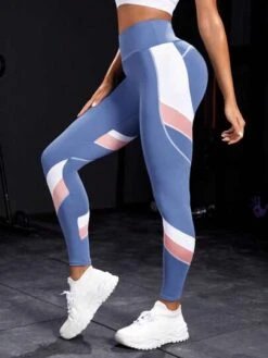 Colorblock Wide Waistband Sports Leggings