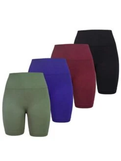 4pcs Wideband Waist Sports Biker Shorts -Gym Chic Wear 1689921020a5471bad1cd5ce2c006eec6e1c3ec598 thumbnail 405x552