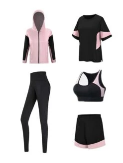 5pcs/set Casual Yoga Outdoor Running Sports Sun Protection Suit -Gym Chic Wear 1690115800d8ac6e5dfc2e584b83d21f1e11e1efb9 thumbnail 405x552