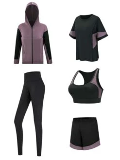 5pcs Outdoor Sun Protection Running Sportswear Set -Gym Chic Wear 169011767050b0003a0d26d8cbfeb928c20cbb0fae thumbnail 405x552