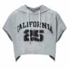 Letter Graphic Drawstring Hooded Sports Set
