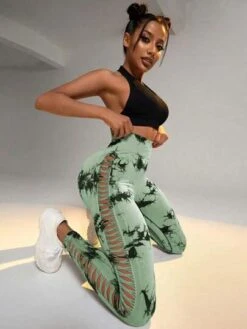 Tie Dye Ladder Cut Out Side Seamless Sports Leggings -Gym Chic Wear 16901834123d4655ee8b5493d4d5cae80ab5760da2 thumbnail 405x552