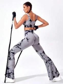 Tie Dye Sports Bra & Flare Leg Pants -Gym Chic Wear 1690281424997e1955d4667ba0b11d14cb13b49705 thumbnail 405x552